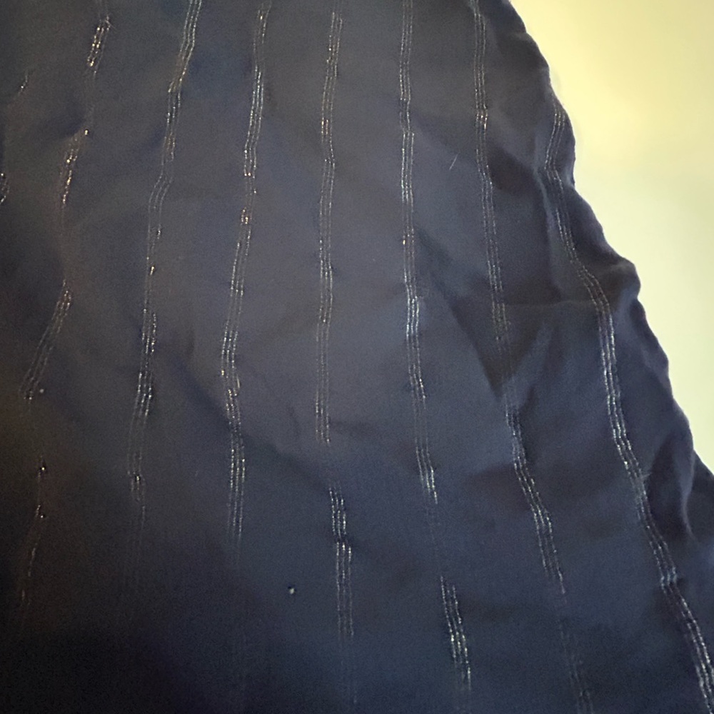 torrid Navy Ruffle-Hem Button Tank - Picture 2 of 7